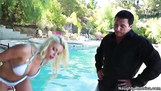 My wife's hot friend Britney Amber is a pro at blowing