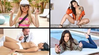 Little Asian beauties compilation with Ember Snow, Honey Gold, Lulu Chu, and Vina Sky