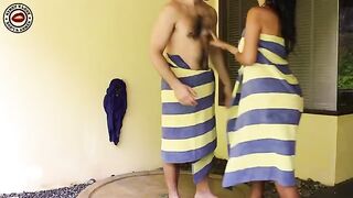 Passionate sex of amateur couple right in the bathtub