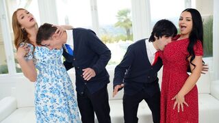 MILFs teach stepsons how to treat a lady