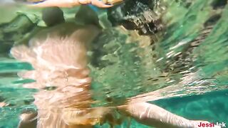 Babe JessiJek has anal sex right on the beach in HD