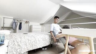 My stepsister doesn’t care about my studying, she wants to have sex
