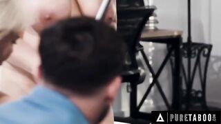 A hot MILF maid, Natasha Nice, gets seduced by a pervert swinging couple