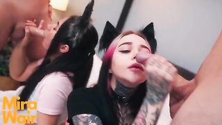 Two kitties got cum in ass by Anna Batman