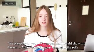 A step sister lost at chess and got a double load in her pussy