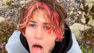 Sex in the park, beautiful girl in nature