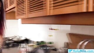 Big tit Latina stepmom Mila Garcia gets fucked hard