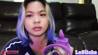Playful Filipino beauty Tina Slick got herself soaked and rubbed her pussy with a vibrator