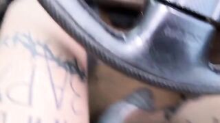 A hot girl masturbates and has sex with her Uber driver in a steamy encounter