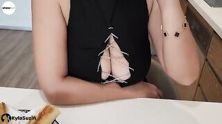 The girl is looking for excuses to get fucked by her neighbour