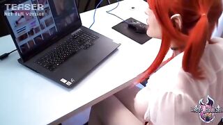A red-haired beauty has a hot solo sex session