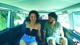 Girls fuck with strangers in the camper after Italian dialogues