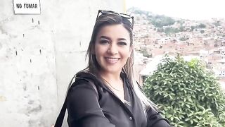 Busty Latina gets fucked on the metro in outdoor action