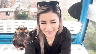 Busty Latina gets fucked on the metro in outdoor action