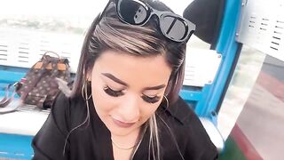 Busty Latina gets fucked on the metro in outdoor action