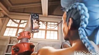 Junker Queen destroys Mei’s pussy in 3D animation