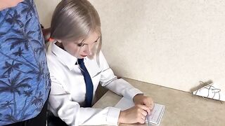 A cute girl seduced her tutor for sex after the lesson