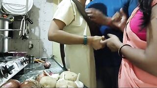 Indian guy fucked his hot stepmom and her friend in a steamy threesome