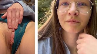 Big ass teen with huge labia gets fucked outdoors