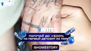 The ANAL Game. Halloween scene with a hot tattooed girl