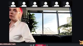 A girl with glasses gets fucked hard by her boyfriend on Zoom