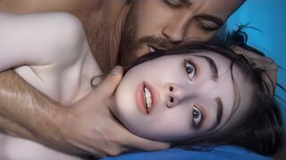 A shy girl got a big dick from her dad in her pussy