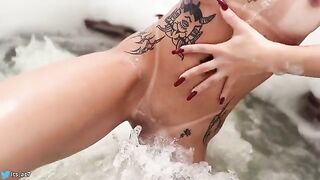 A stunning girl is fucking in the hotel pool with passion