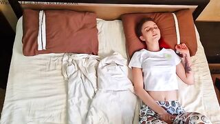 The wife ensured her husband was ready for work by ensuring he had an empty ball sack