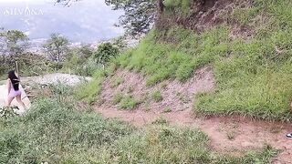 A hot Latina woman with a big ass gets spied on while running