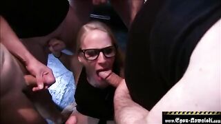 Hot German amateur girl Lara Cumkitten gets her pussy filled with cum