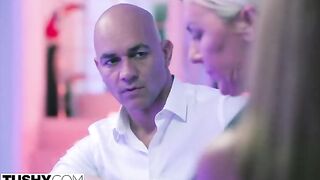 The stunning Agatha gets her tight anal hole filled with cock in a TUSHY video