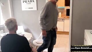 The old fart got banged by two young German sluts