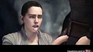 Star Wars compilation with Rey and intense anime action