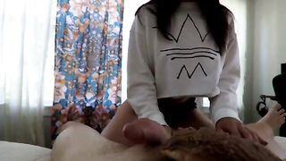 A sexy amateur woke up with a cock in her pussy in reverse cowgirl