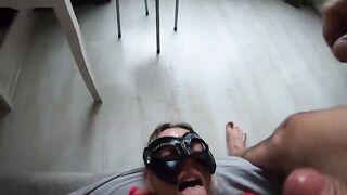 Two hot girls in rimming and anal sex, with intense action and a double cumshot