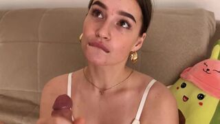 A beautiful woman promised she would gently suck his cock