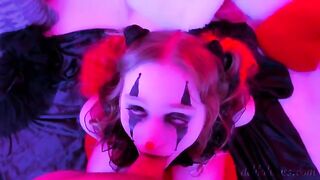 The kinkiest clown blowjob with a dirty face