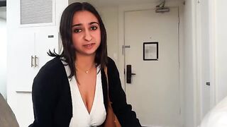 Business trip mixup leads to hot hotel room action