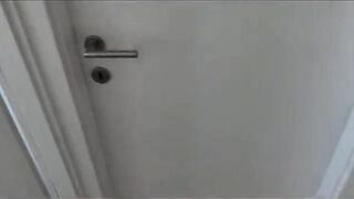 A neighbor wants sex, and the condom ends up in her pussy