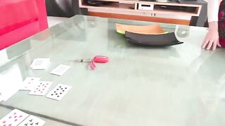 The husband lost a bet to his friend and had to watch