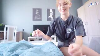 Pervert guy fucked his stepsister and cum on her face