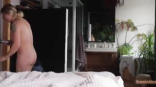 Alex found Bonnie masturbating and helped her, creating a steamy homemade scene