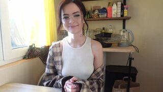 Nerdy girl uses her strap-on to fuck her boyfriend in ass