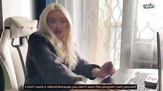 A red-faced student was fucked by her tutor in steamy session