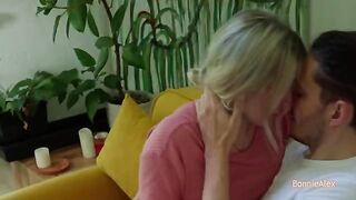 Non PIV Sex. A man ended a passionate handjob with an orgasm for the woman