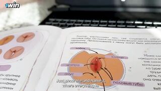 Stepmom explained to stepson the structure of female genitals