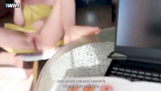 Stepmom explained to stepson the structure of female genitals
