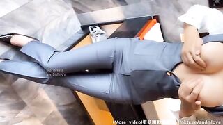 A slutty teacher stays after school and seduces her colleagues with her pussy