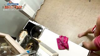 The girl accidentally fucked her husband's best friend while her husband was at home