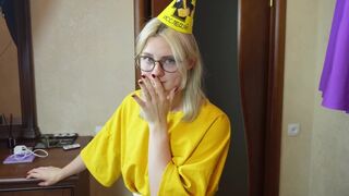 A stepsister has a birthday and she gets fucked by her stepbrother